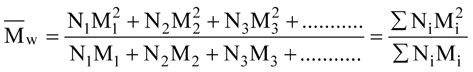 Formula for Mass-average molecular mass