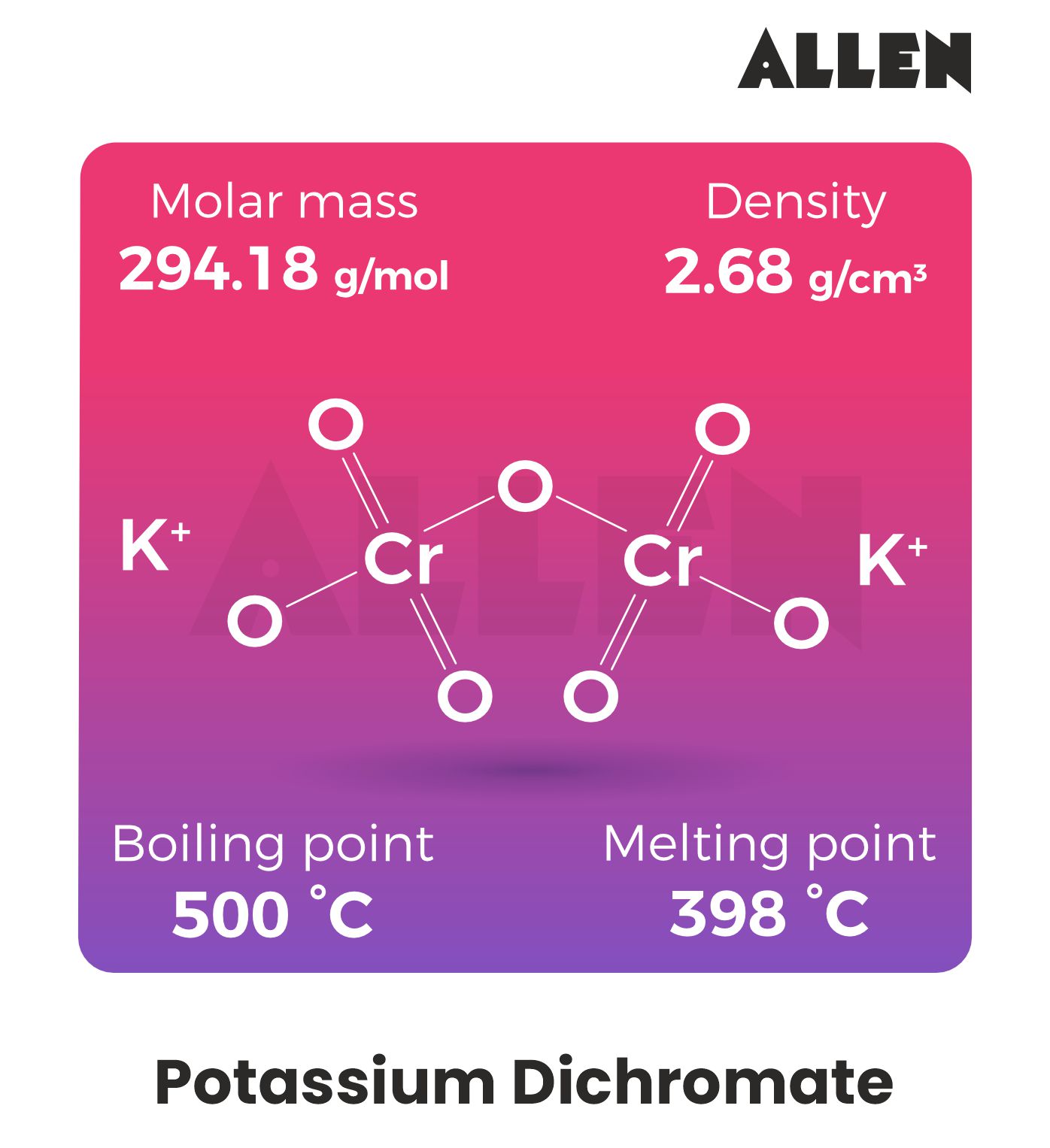Properties of Potassium Dichromate