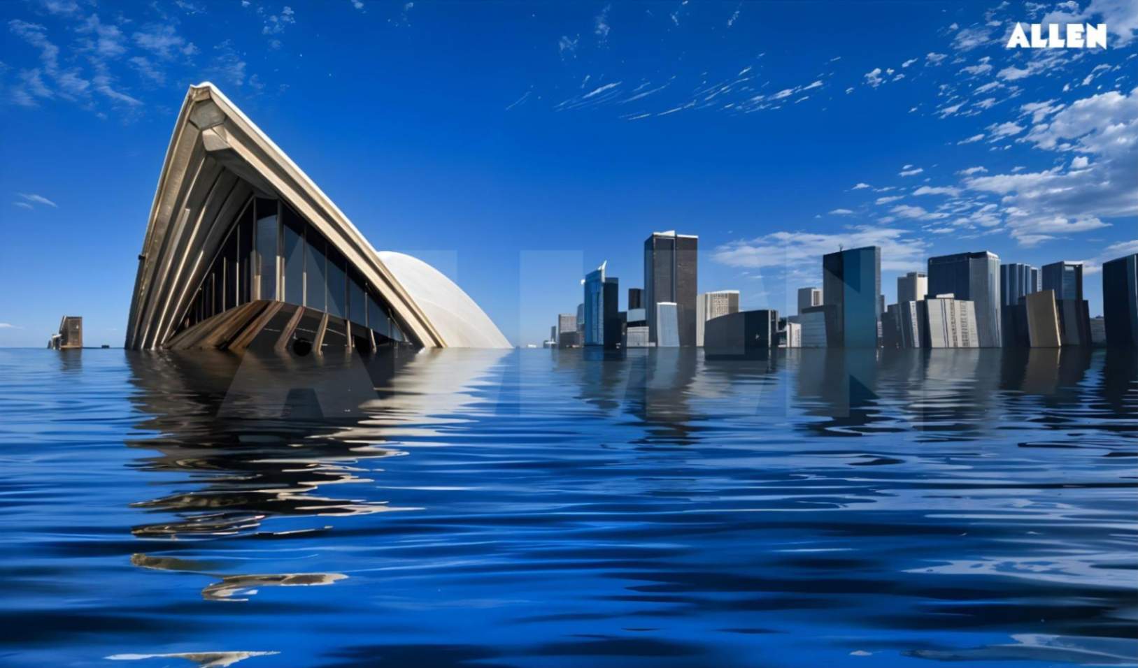 Rising sea level due to global warming