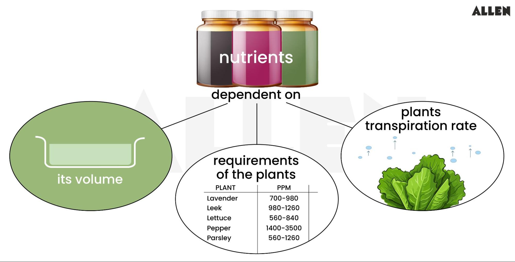 nutrient requirements of plants
