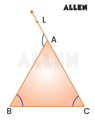 Exterior angles in a triangle