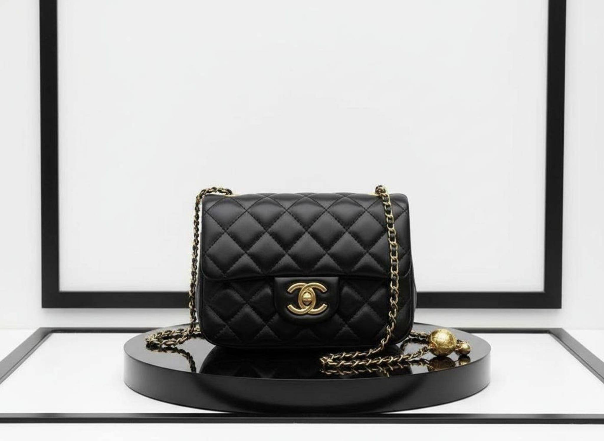 Женская сумка из натуральной кожи с цепочкой