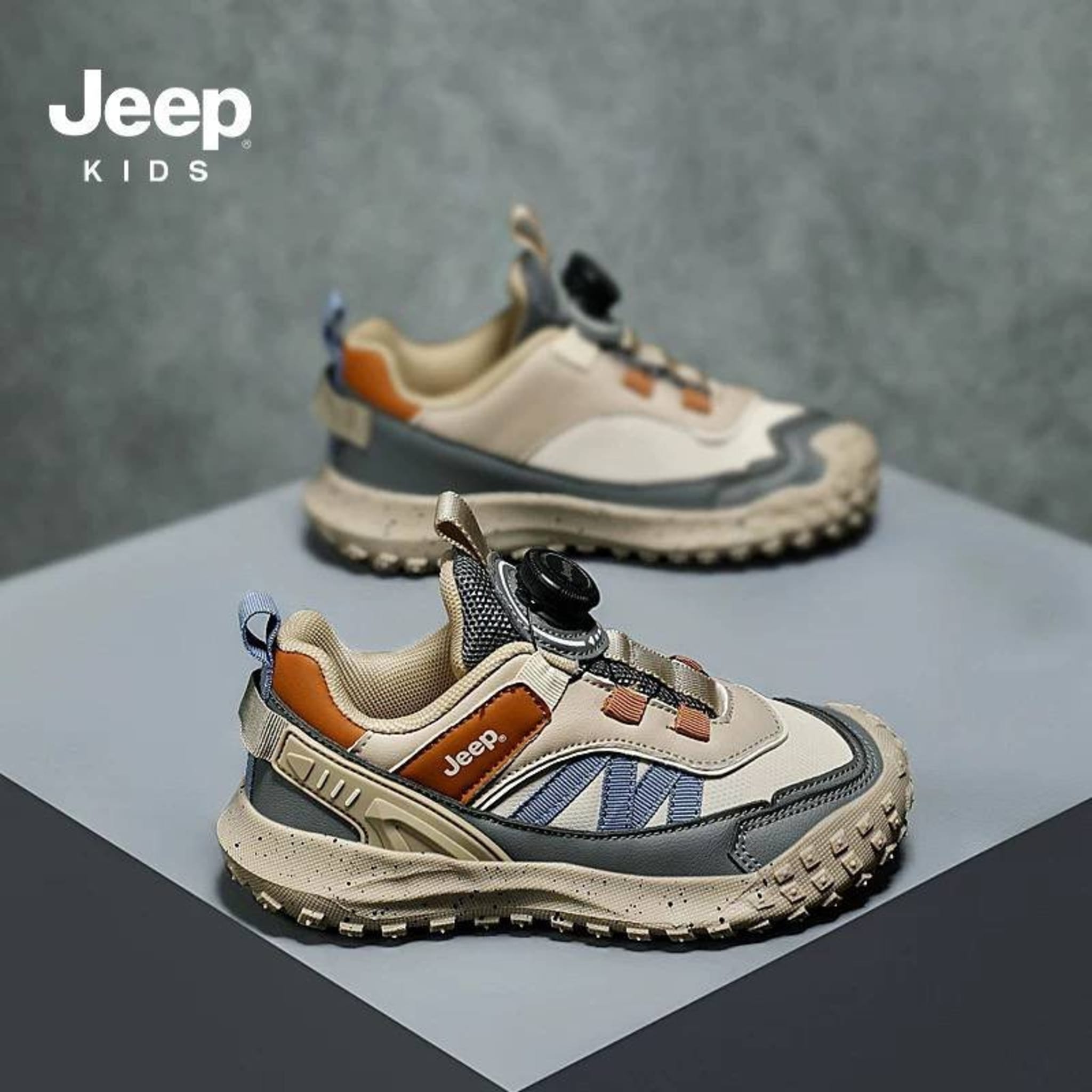 Детские кроссовки JEEP с поворотным замком, водонепроницаемые