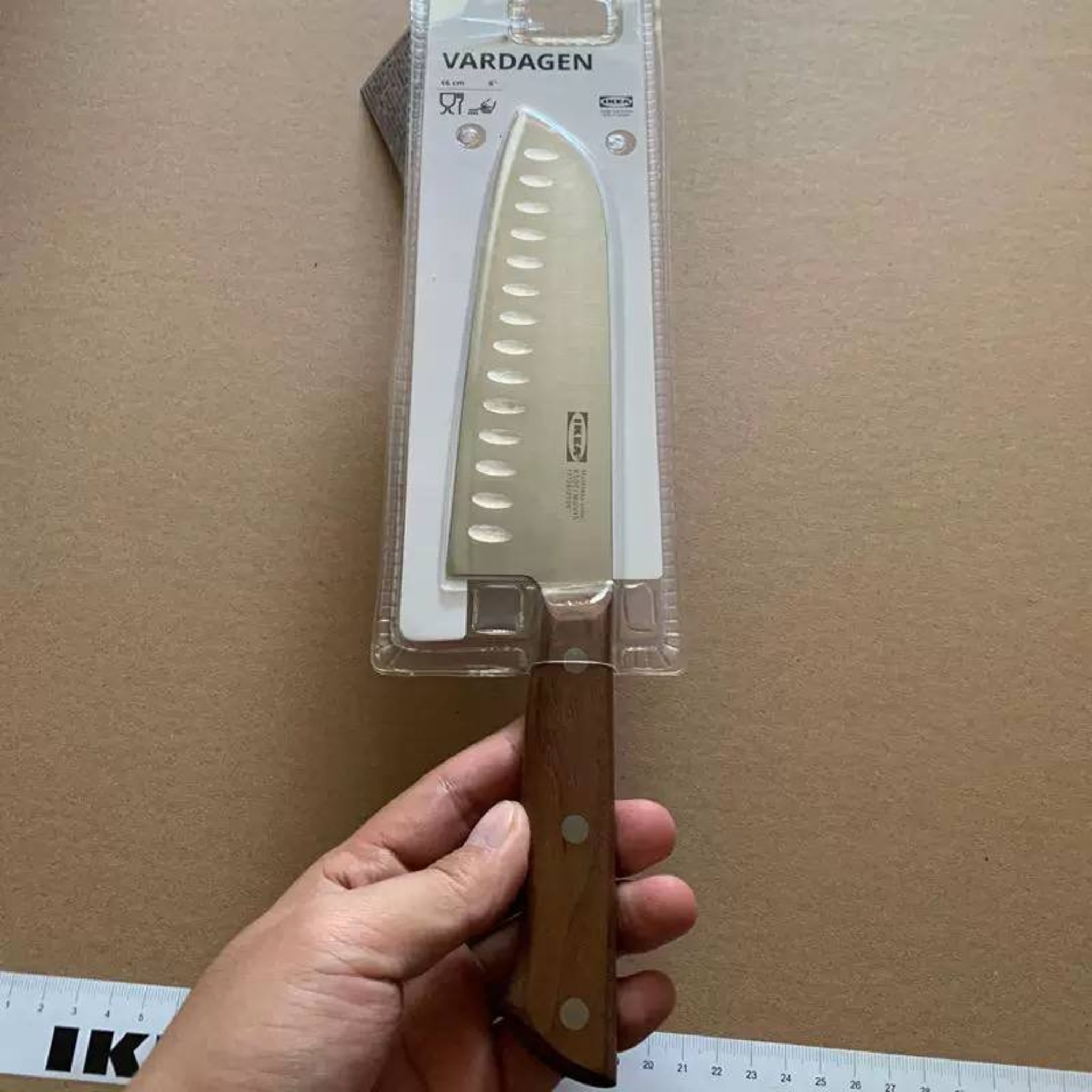 IKEA Vardagen кухонный нож 29см, нержавеющая сталь, деревянная ручка