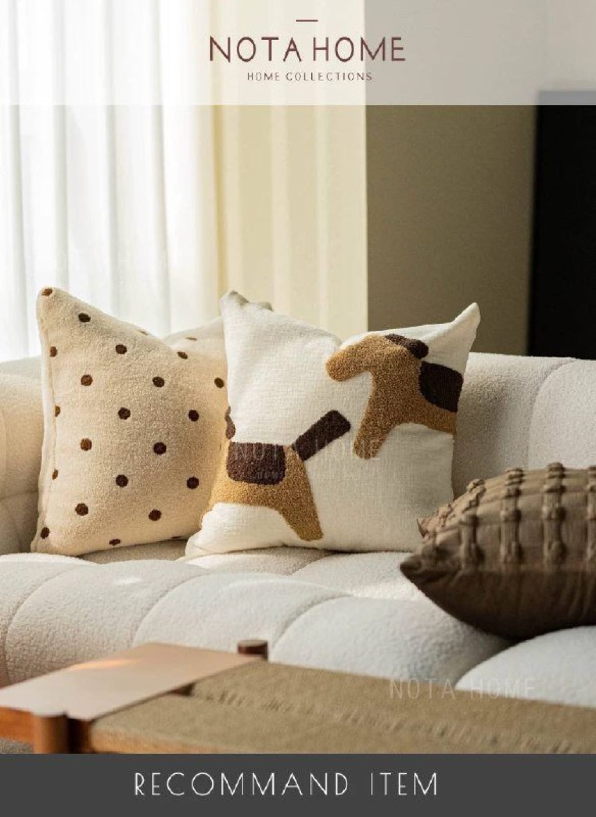 Декоративная подушка NOTA HOME 45x45 см, французский стиль, мягкая