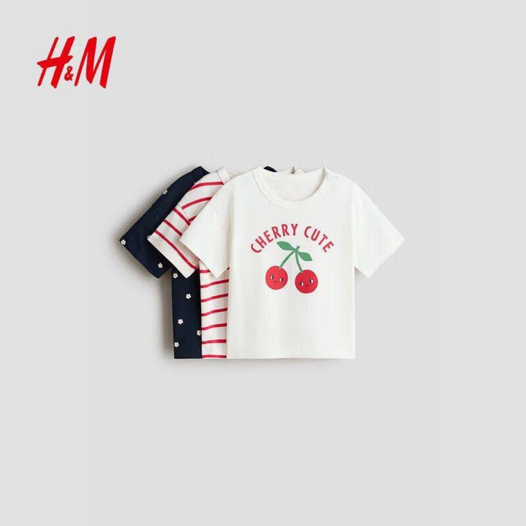 Комплект из 3 детских футболок H&M, хлопок
