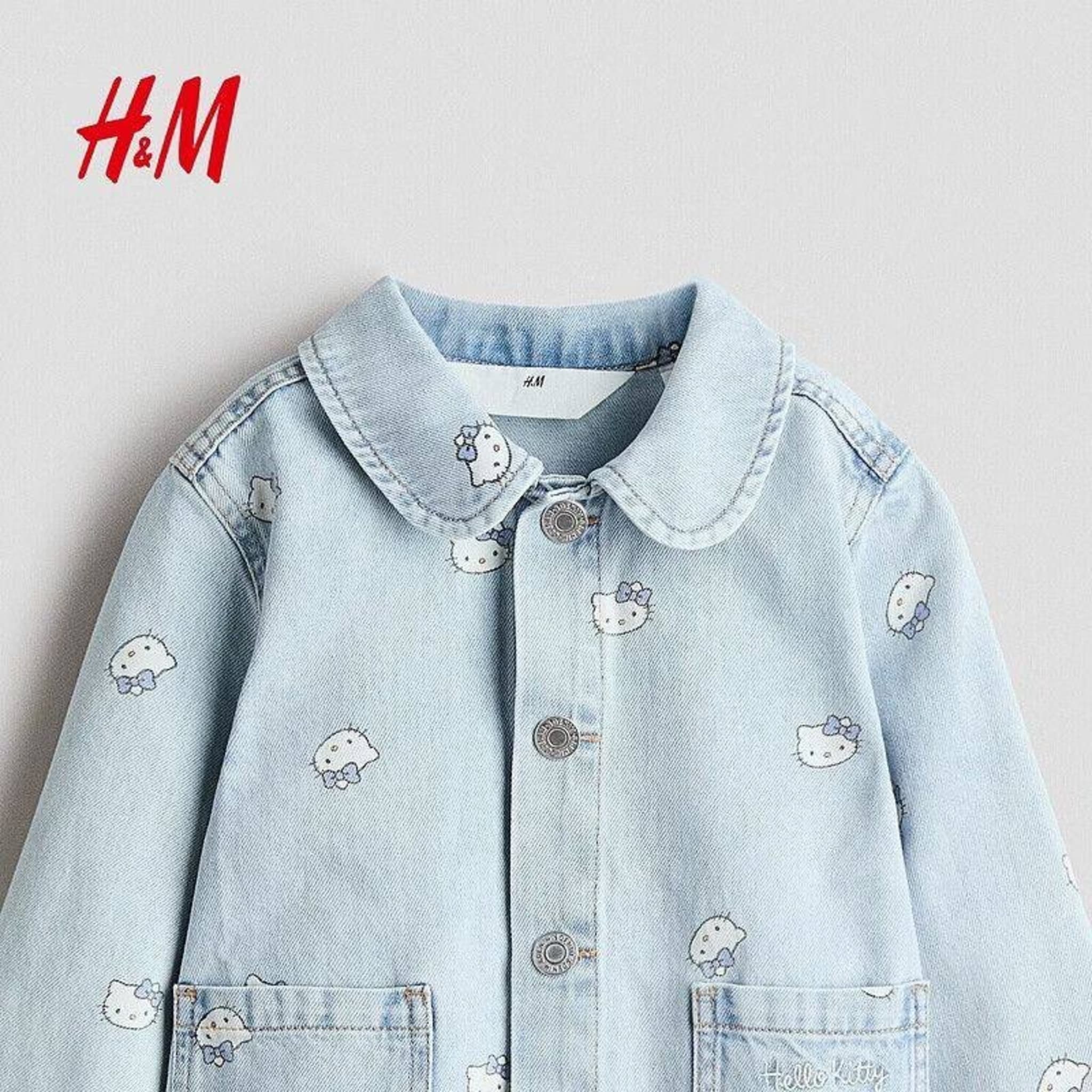 Детская джинсовая куртка H&M с принтом