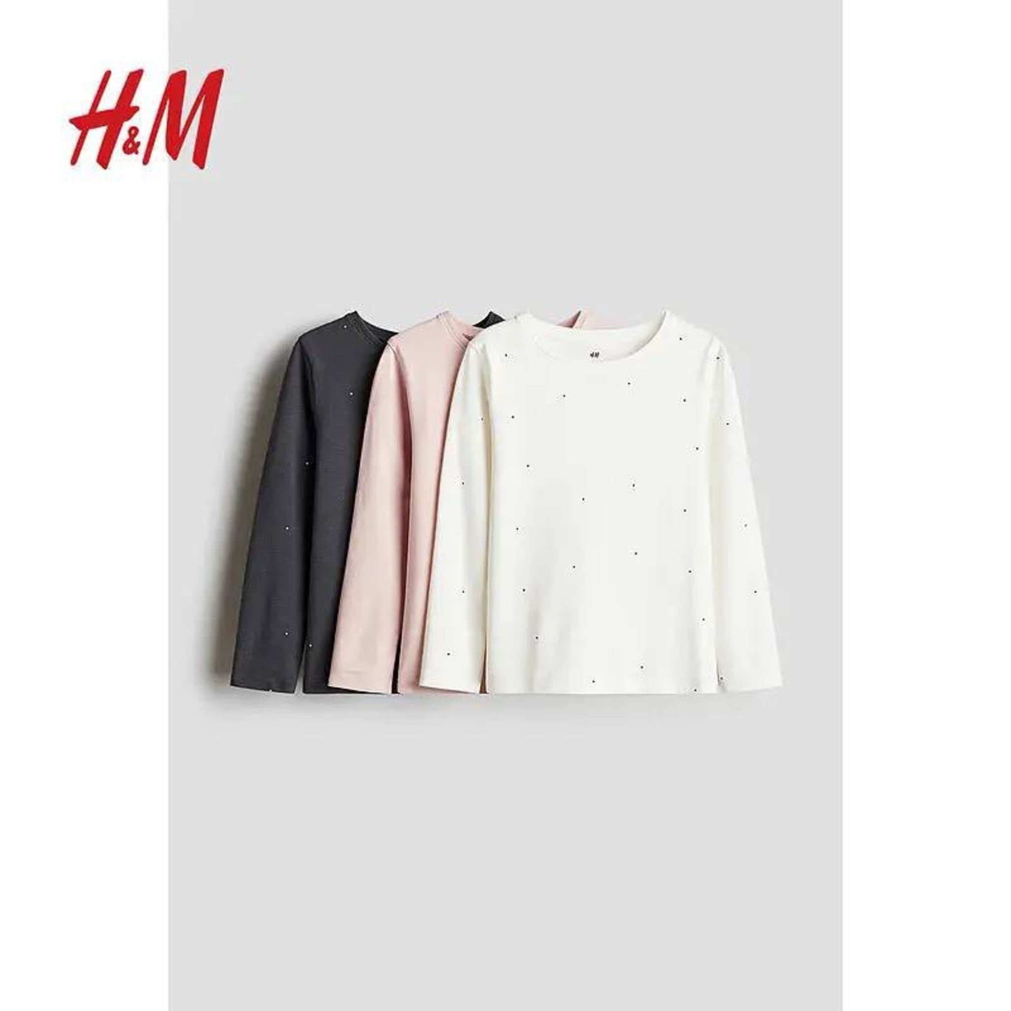 H&M Комплект из 3-х футболок для девочек