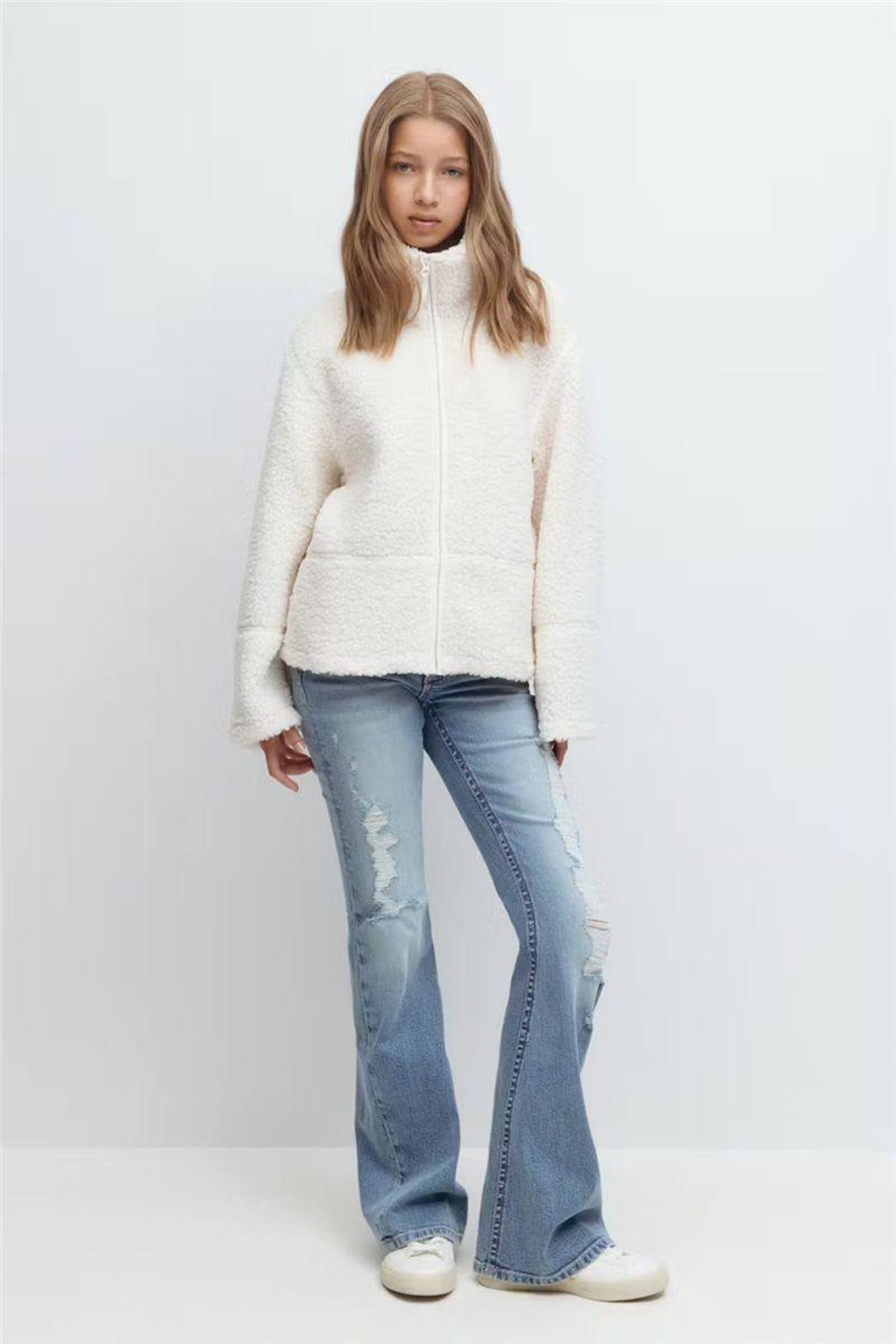 Детская куртка барашек с высоким воротником