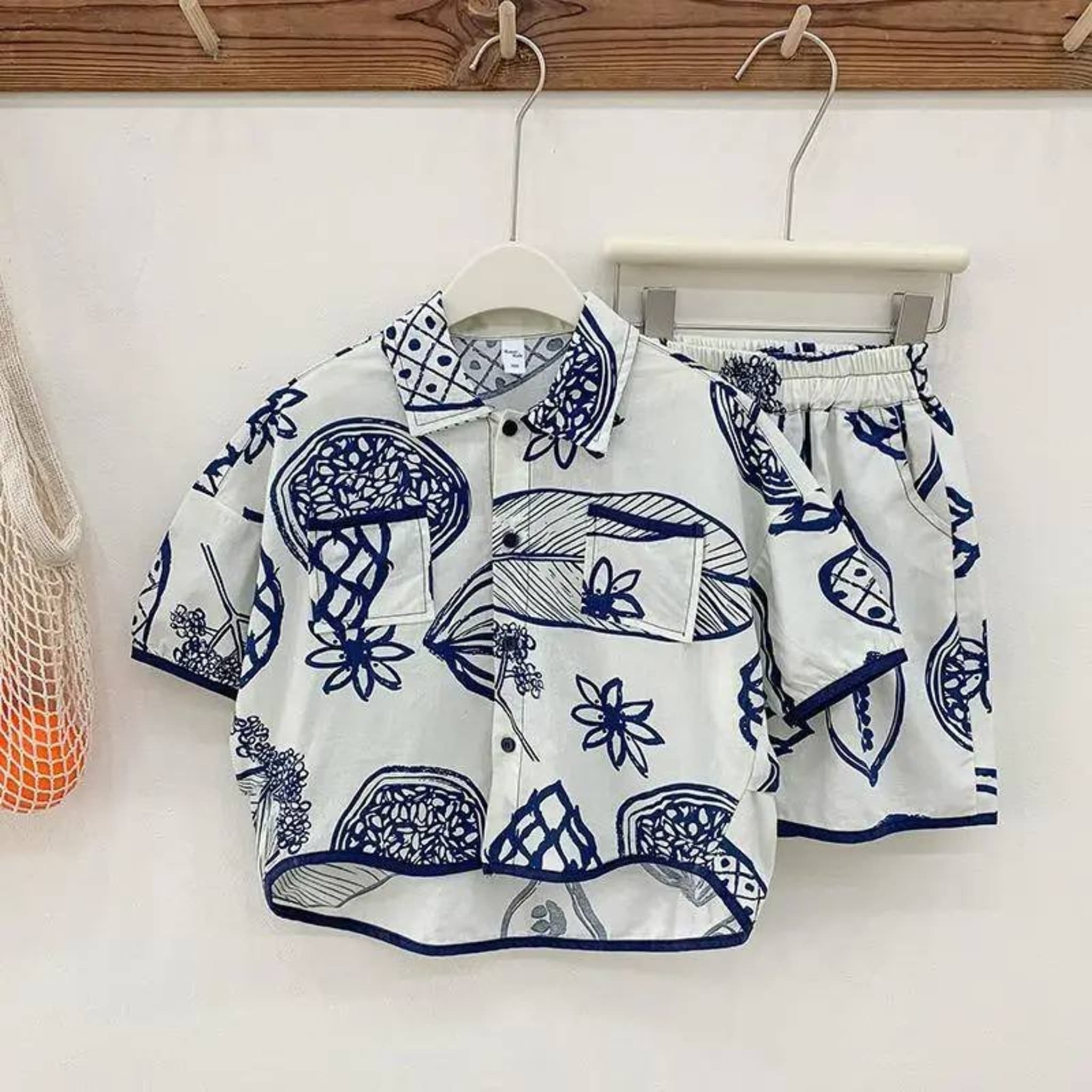 Детский летний костюм с принтом, 2 предмета