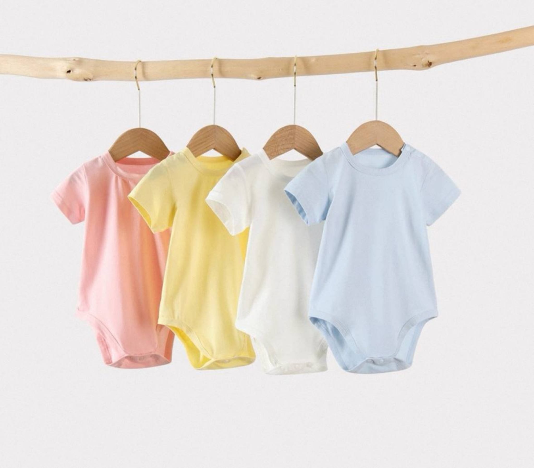 Детский летний боди из 93% хлопка с плечевыми кнопками