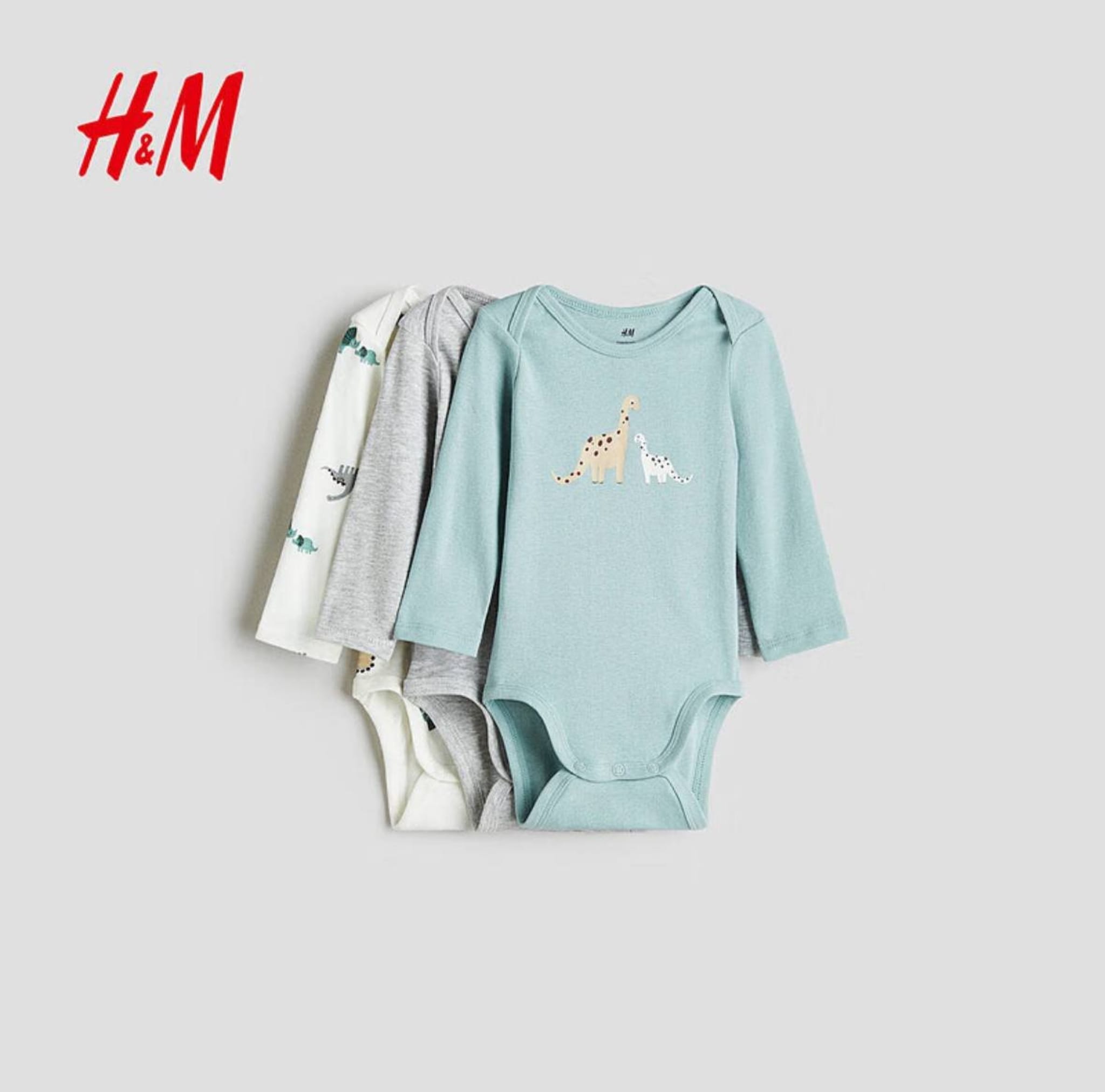 Комплект из 3-х комбинезонов H&M для новорожденных, хлопок