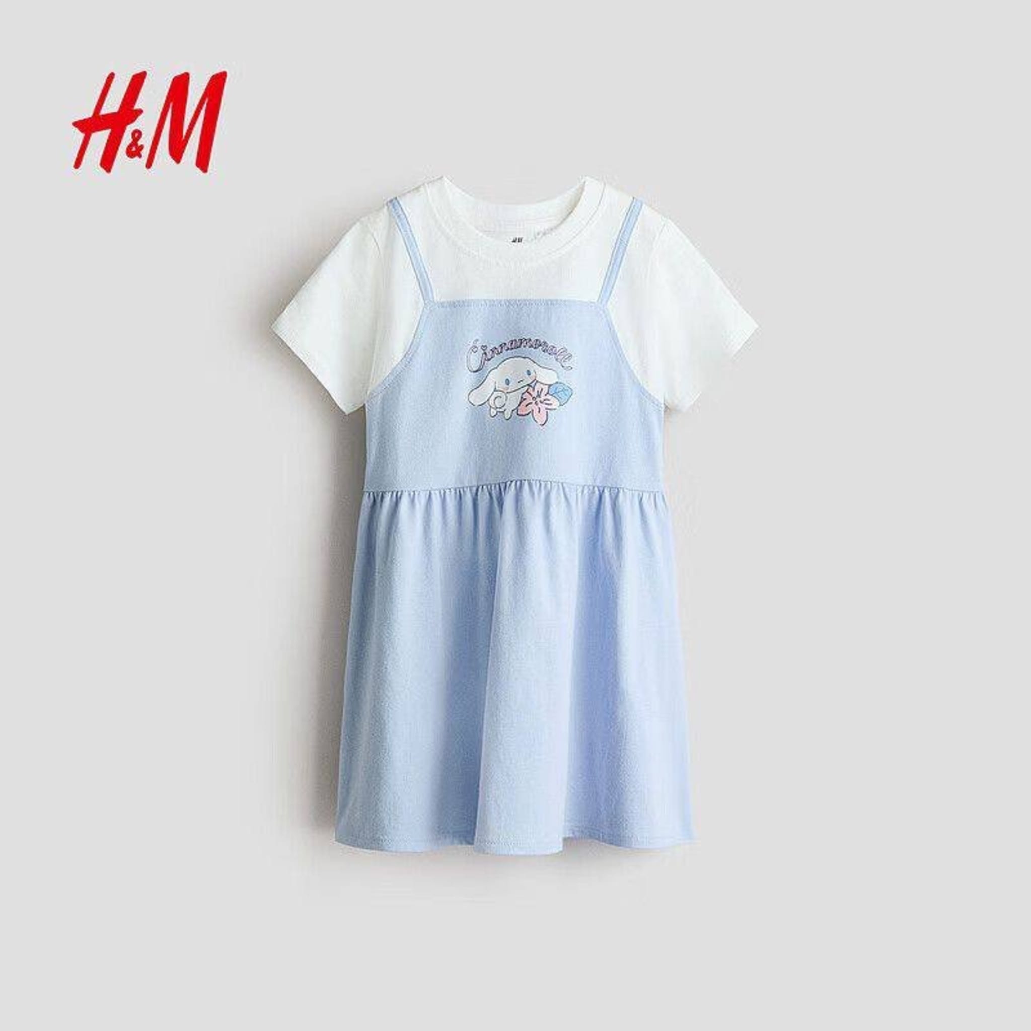 Детское платье H&M с трикотажной футболкой и принтом