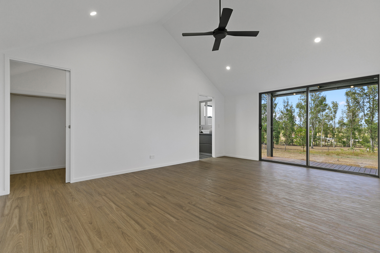 Master suite with harbor views