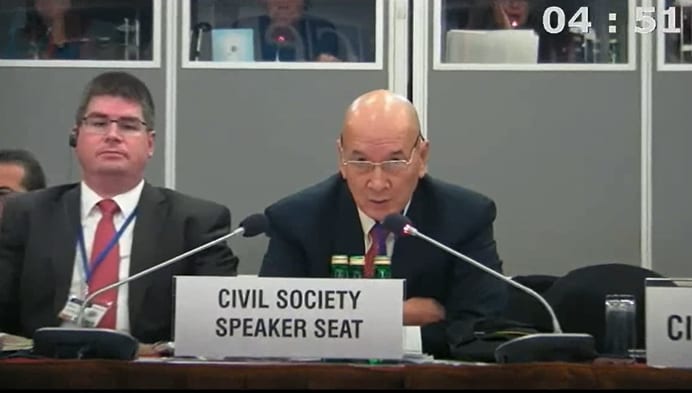 "Çydamlylyk we diskriminasiýa edilmezlik." A.Hajyýewiň ÝHHG-DGAHB  ýygnagynda eden çykyşy.
