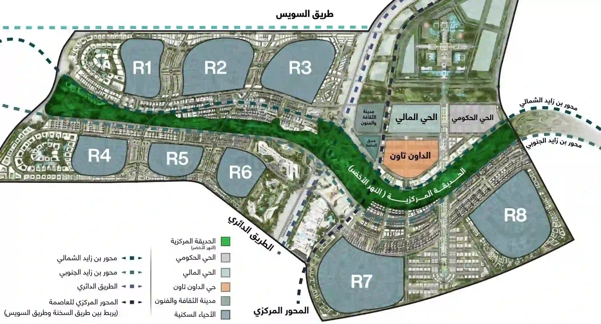 خريطة العاصمة الإدارية الجديدة