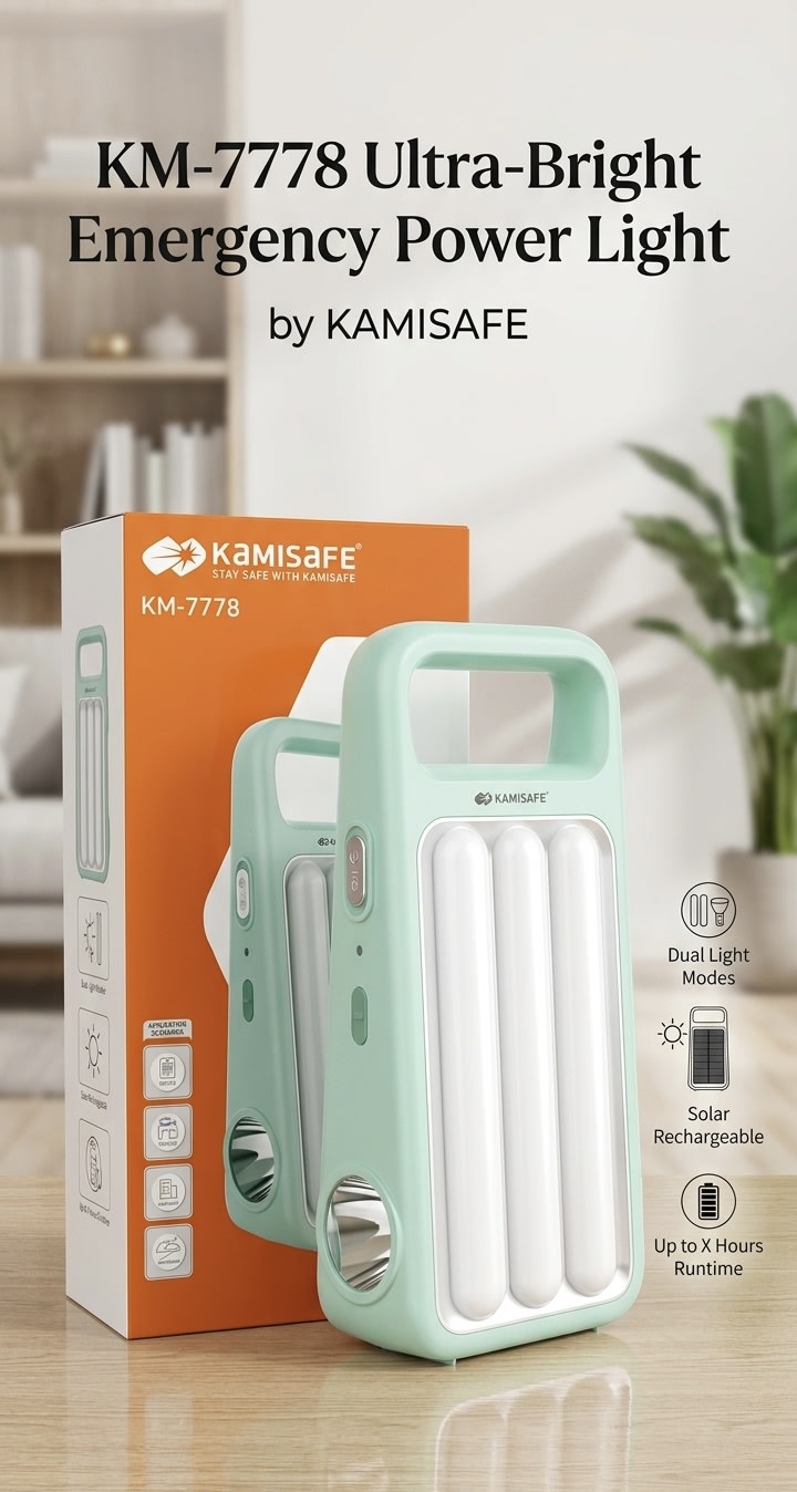 Ultra-Bright Emergency Power Light Kamisafe KM-7778 Pro