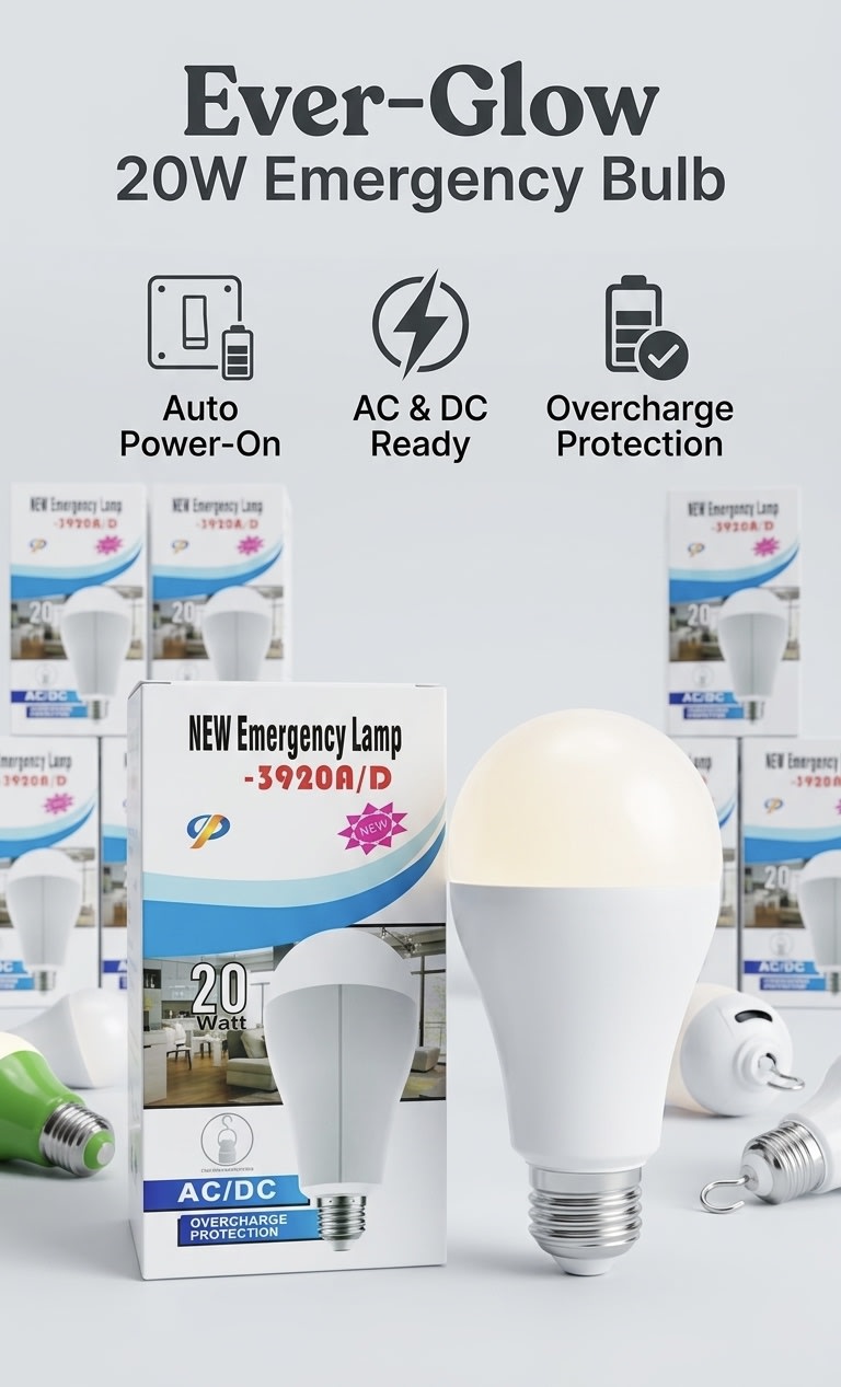 Rechargeable lightbulb 20W