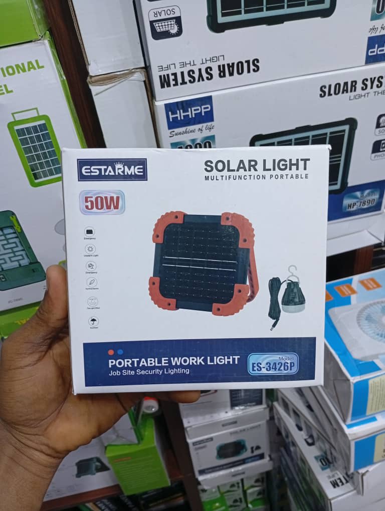 ESTARME™ 50W Ultra-Bright Portable Solar Work Light (Model ES-3426P) preview 2