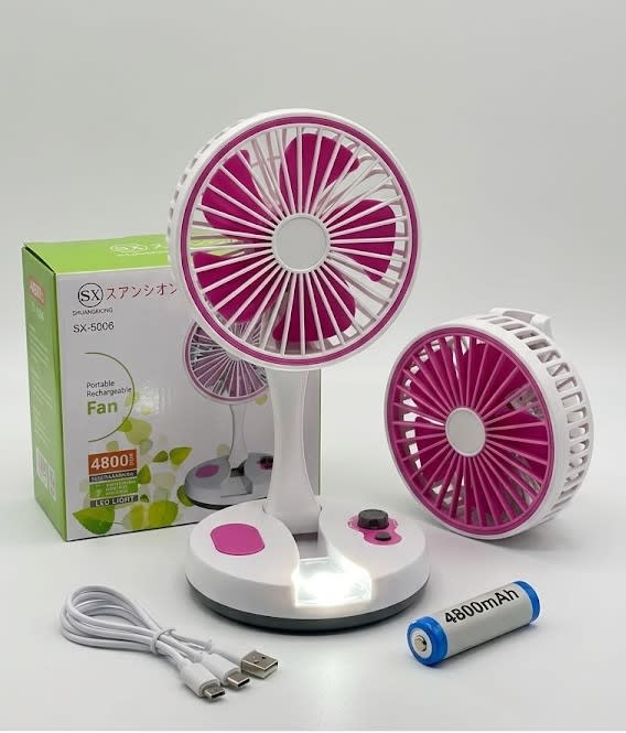 SHUANGXIONG SX-5006 Portable Folding Fan & LED Emergency Light