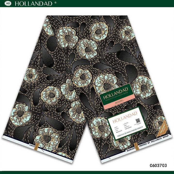 HOLLANDAD® Premium African Print Wax Fabric – (6 Yards)