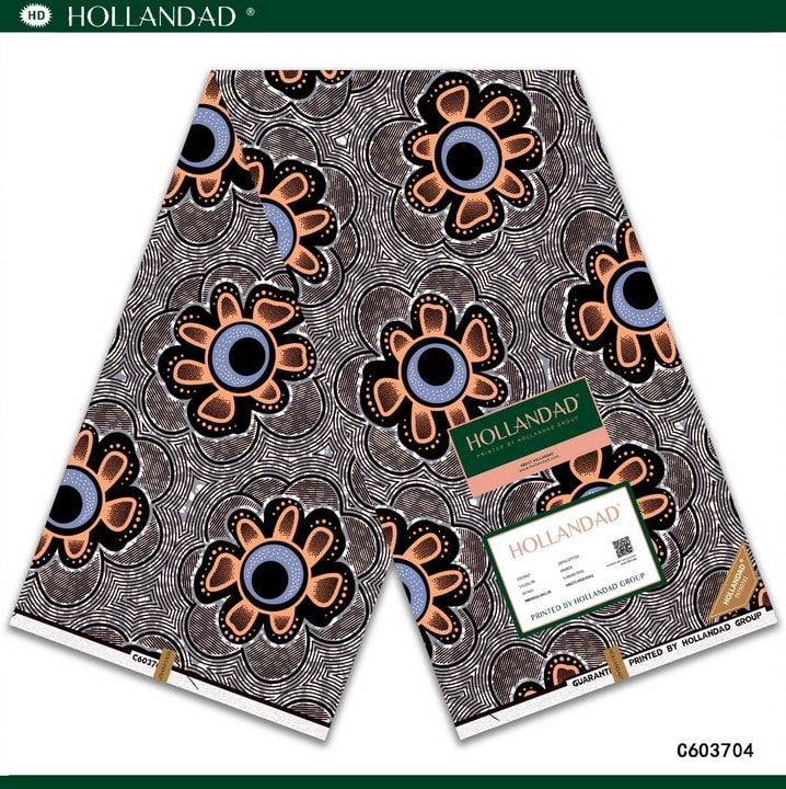 HOLLANDAD® Premium African Print Wax Fabric – (6 Yards)