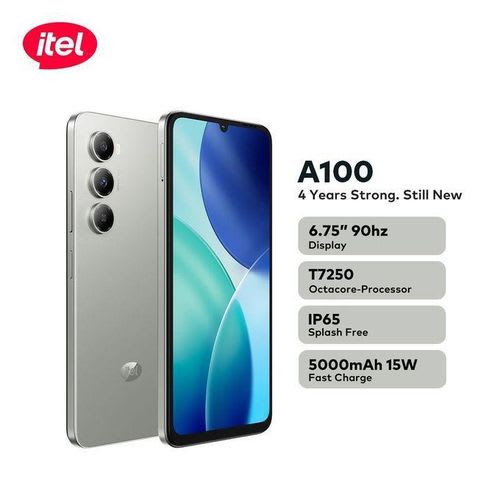itel  A100 6.75'' 90hz Bright Display IP65 5000mah 15W 128+3GB - Titanium itel A100 6.75'' 90hz Bright Display IP65 5000mah preview 2