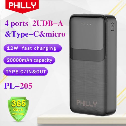 Philly 20000mAh Power Charging Bank Type-C Input