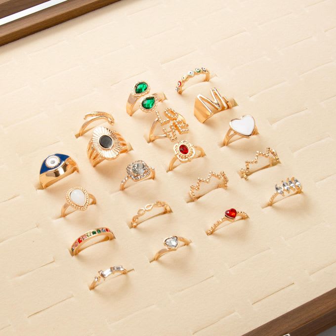 18 In 1 Women's Rings Jewelry Set