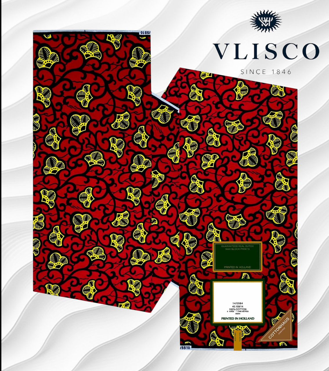 VLISCO Guaranteed Real Dutch Wax Print (6 Yards / 100% Cotton) - 2