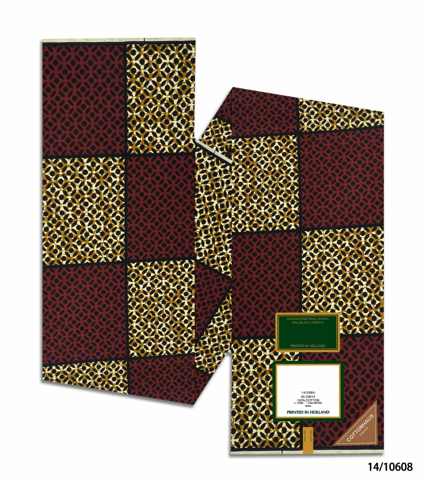 VLISCO Guaranteed Real Dutch Wax Print (6 Yards / 100% Cotton) - 4