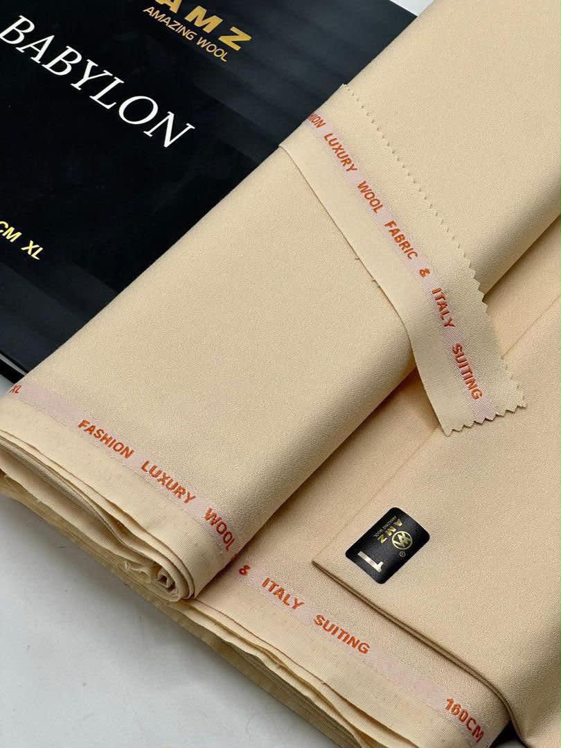 AMZ Babylon Premium Suiting Wool Luxury Non-Fading Fabric (160cm XL Width) - 2