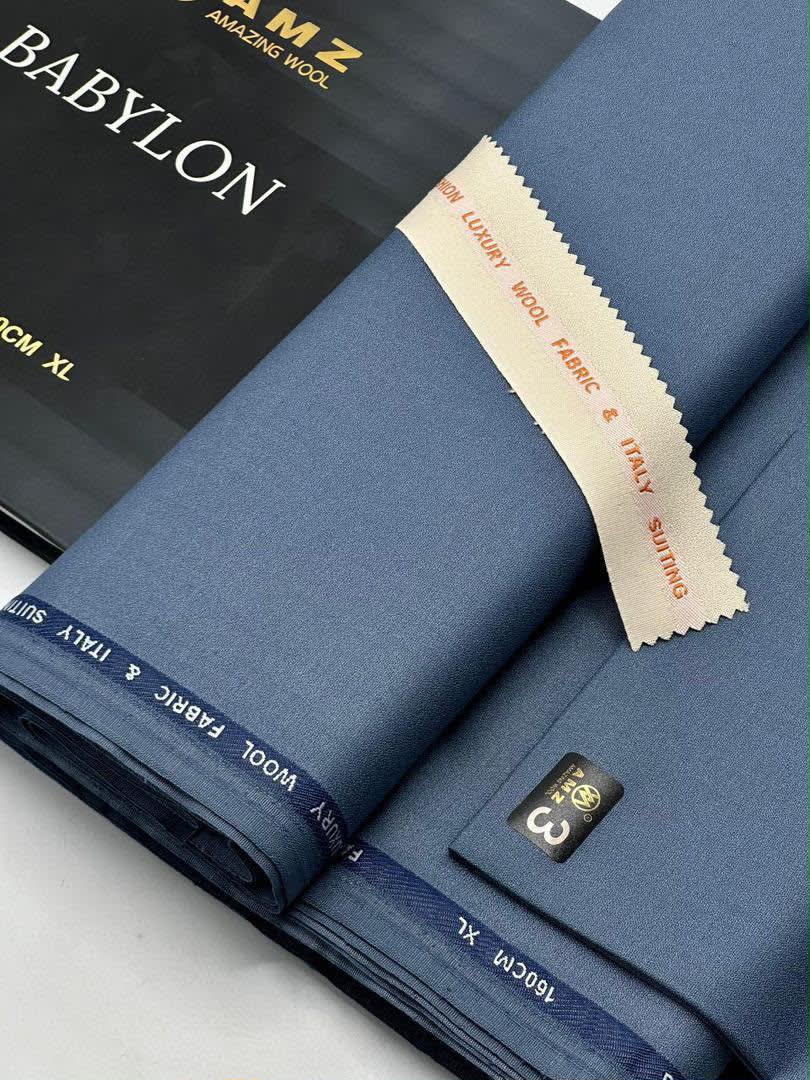 AMZ Babylon Premium Suiting Wool Luxury Non-Fading Fabric (160cm XL Width) - 3
