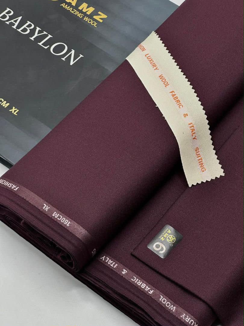 AMZ Babylon Premium Suiting Wool Luxury Non-Fading Fabric (160cm XL Width) - 4