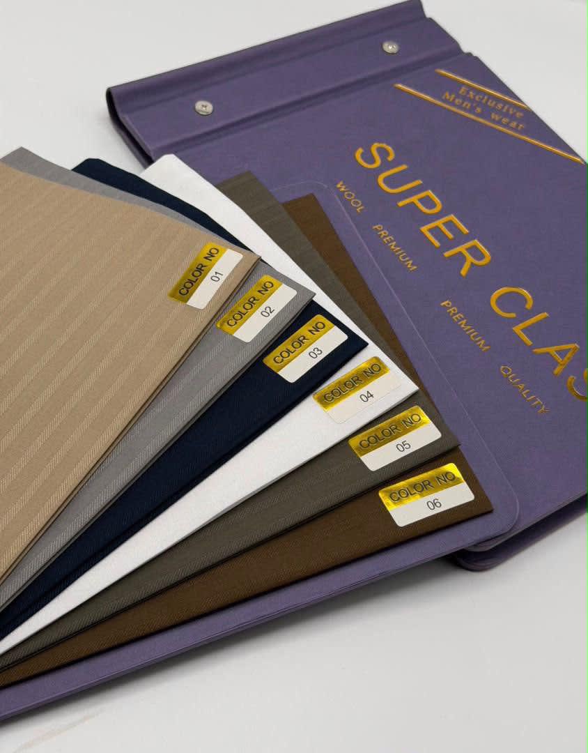 Super Class Premium Wool Suiting Fabric Elegant Pinstripe Collection (Exclusive Men's Wear) - 4