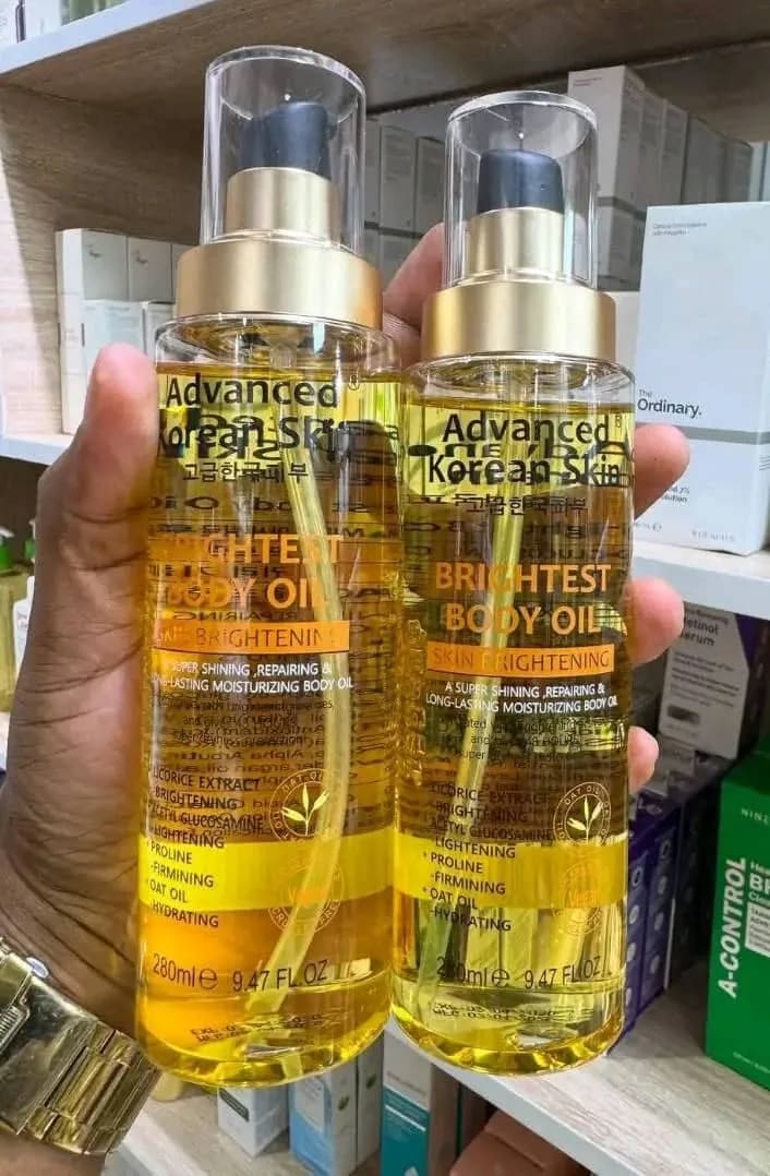 Advanced Korean Skin Brightest Body Oil – Brightening, Firming & Deep Hydration with Licorice & Oat Oil (280ml) preview 2
