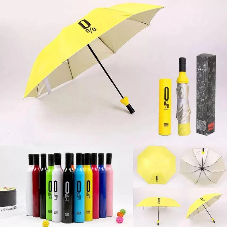 0% UV Wine Bottle Folding Umbrella