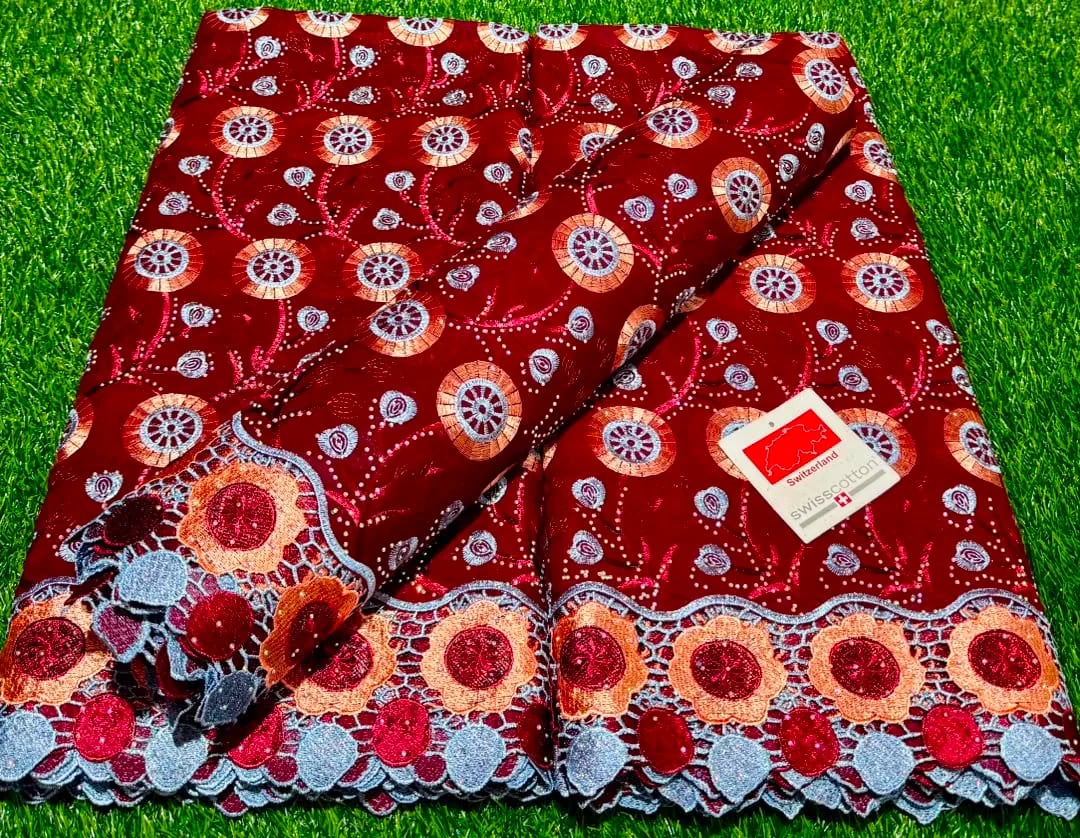 Luxury Swiss Voile Lace Fabric(5 Yards / Swiss Cotton) - 4