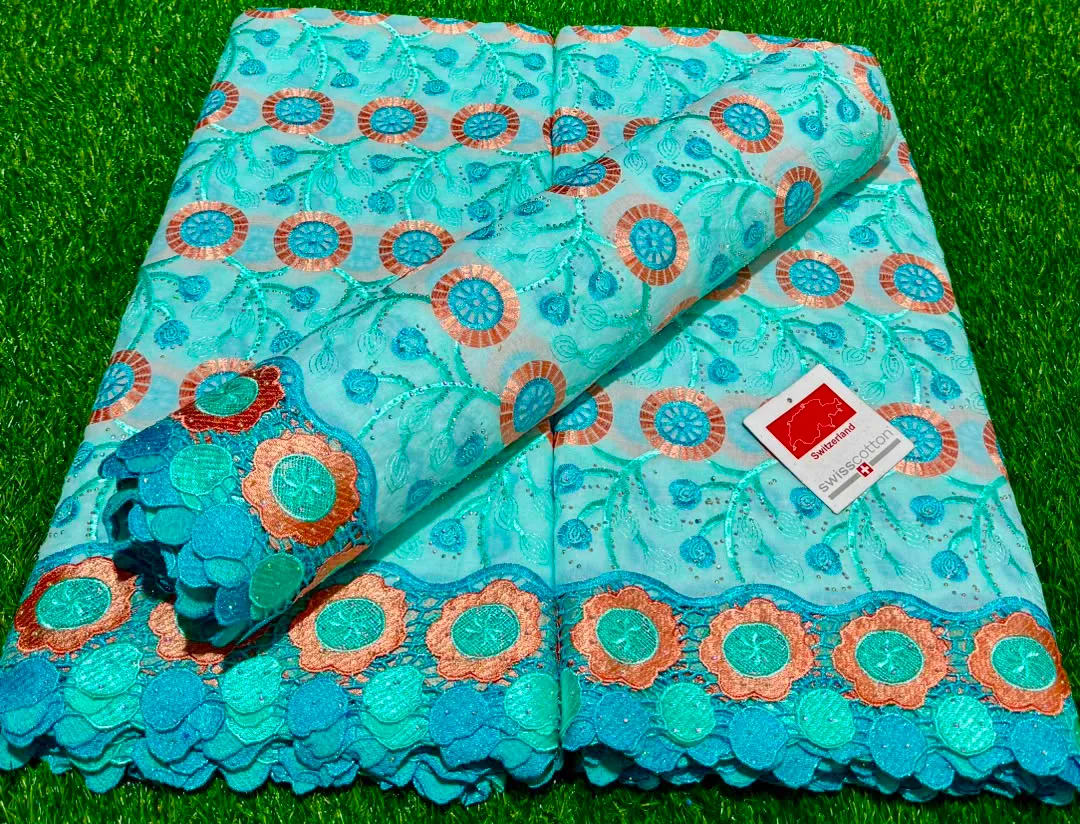 Luxury Swiss Voile Lace Fabric(5 Yards / Swiss Cotton) - 7