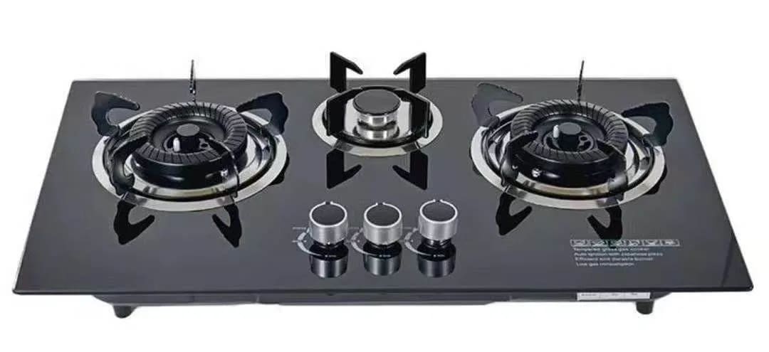 3-Burner Tempered Glass Built-in & Tabletop Gas Cooker – Auto-Ignition Gas Hob
