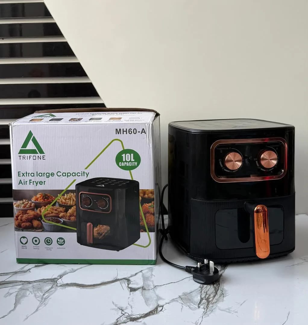 TRIFONE 10L Extra Large Capacity Air Fryer (MH60-A) β Oil-Free Digital/Dial Countertop Convection Oven