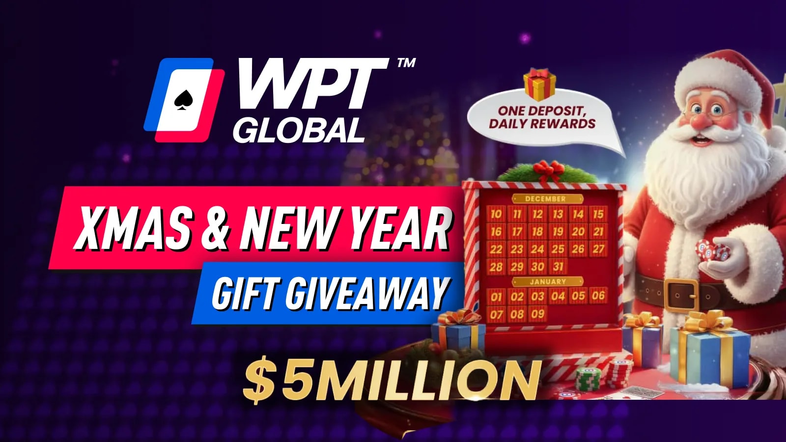 WPT Global Winter Wonderland Promotion - $5M Giveaway