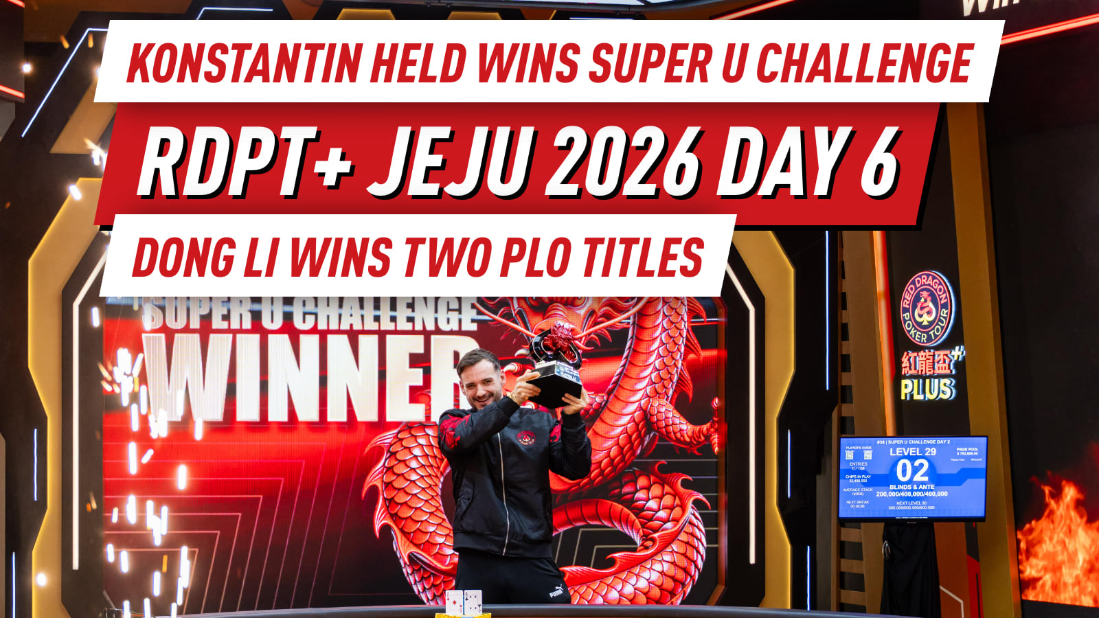 RDPT Plus Jeju 2026 Day 6: Held Wins Super U HR, Li Wins Two