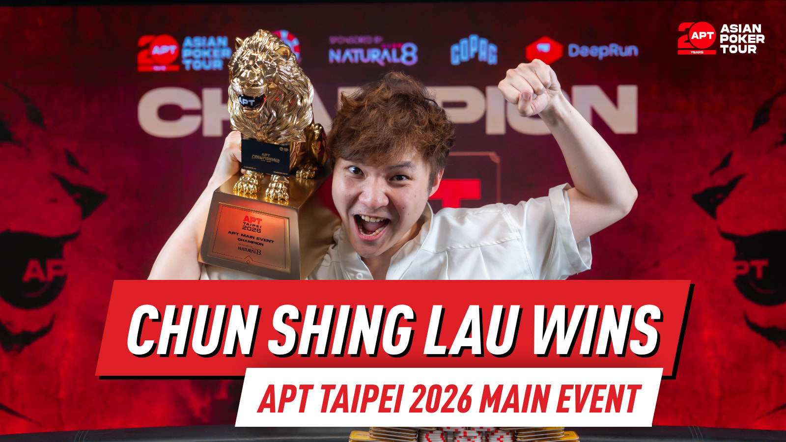 Chun Shing Lau Wins APT Taipei 2026 Main Event For $533k+