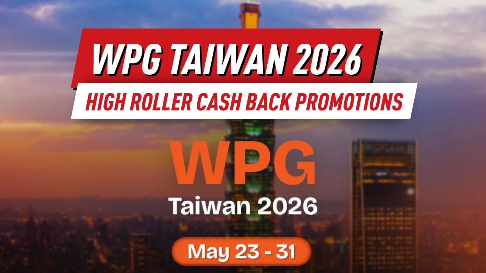 WPG Taiwan 2026 Promo Boost With HR Cashback Offer