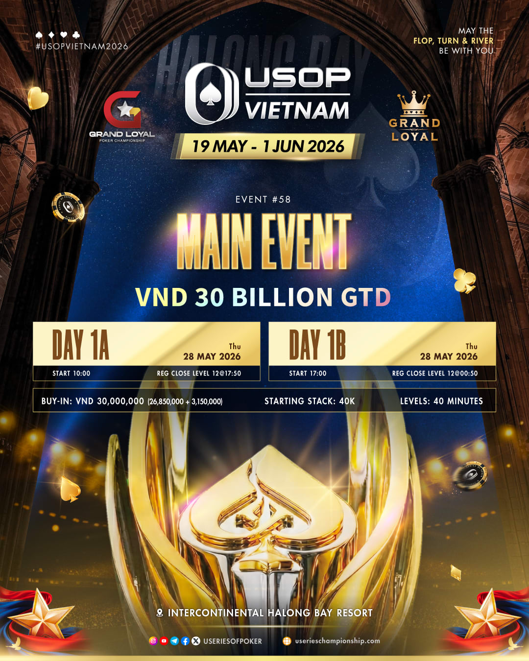 Đấu Trường USOP Vietnam 2026: Main Event Khởi Tranh Cùng GTD Kỷ Lục VND 30B 1 Lịch đấu USOP Vietnam 2026 Main Event