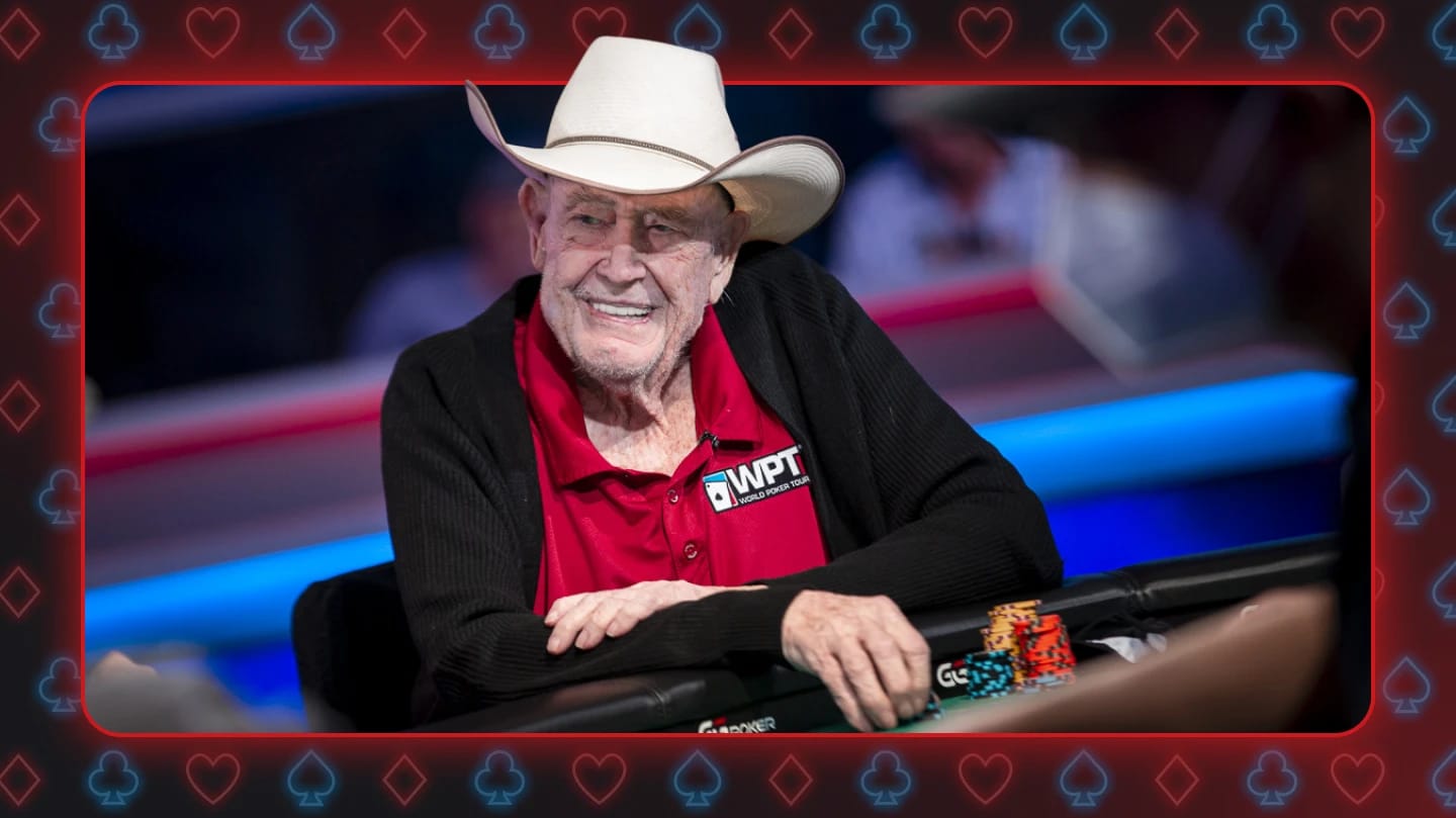 Doyle Brunson và chiếc mũ cao bồi ngoại cỡ đặc trưng của ông.