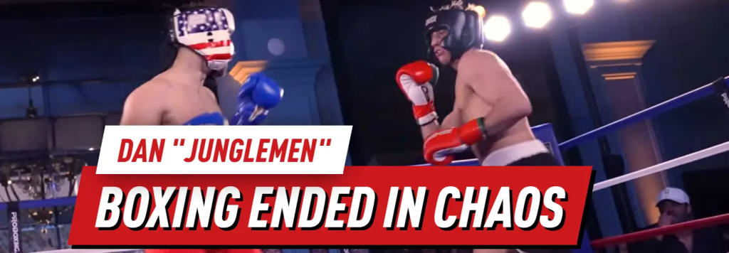 Dan "Jungleman" Cates's boxing match ended without a winner