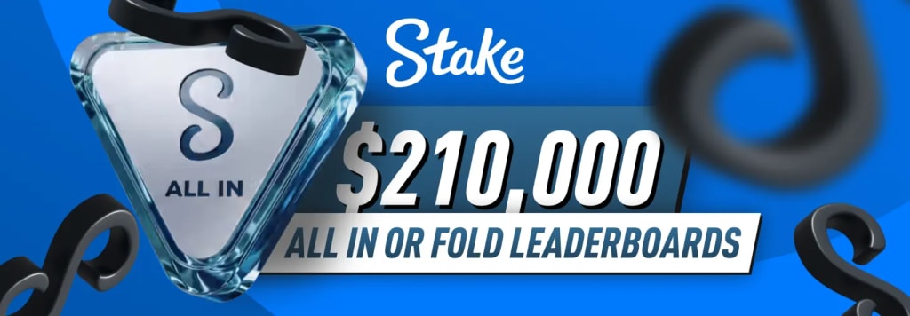 Stake Poker $210K AoF Leaderboards + $500K Jackpot