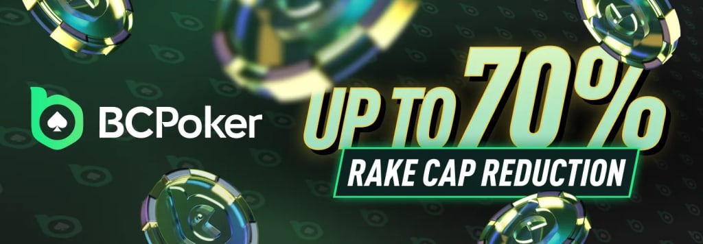 BCPoker Cuts Rake Up to 70% + May 2026 Promos